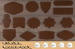 Leather Label Signs / Different Shapes Vector Cut Files 310 Product Image 5