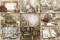 Vintage Library Room Junk Journal Kit| Junk Journal Product Image 2