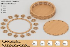 Tray Vector file, Laser Cut Svg, Wooden Decorative Tray 111 Product Image 1