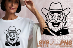 4x Cowboy Santa Christmas SVG Cut Files Western Holiday Shirt Product Image 2