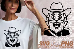 4x Cowboy Santa Christmas SVG Cut Files Western Holiday Shirt Product Image 2