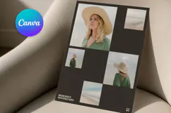 Clean Grid Travel Mood Board Photo Collage | Editable Canva Product Image 1