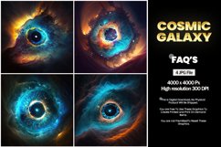 Cosmic galaxy Square Coaster - 04 Variations Product Image 1