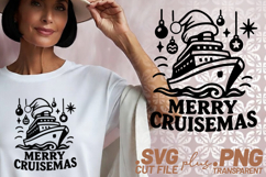 4x Merry Cruisemas Santa Cruise SVG Cut Files Holiday Shirt Product Image 2