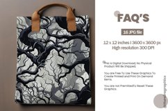 Black Gnerland Forest Digital Papers, Scary Pattern Product Image 2