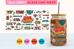 Mom Daily Affirmations Retro style SVG PNG 16 oz Libbey Glas Product Image 1