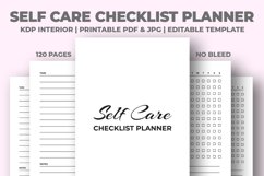 Self Care Checklist Planner KDP Interior Product Image 1
