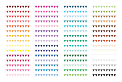 Single Color Triangle Banner Clip Art Product Image 6
