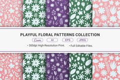 Playful Floral Seamless Patterns Collection Product Image 1