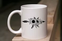 Boho Sunflower Arrow Svg, Sunflower Svg, Flower Svg Product Image 4