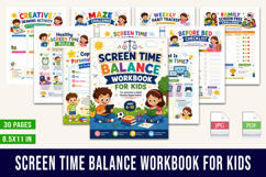 Screen Time Workbook for kids KDP Interior Product Image 1