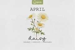 Birth Month April Flower Watercolor Clipart Sublimation Product Image 1