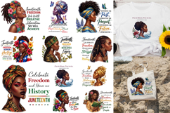 Juneteenth PNG, Black Woman Sublimation Designs Product Image 1