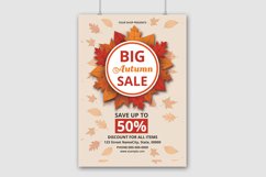 Fall Autumn Sale Flyer. Photoshop and Canva Product Image 1