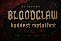 Bloodclaw Font The Baddest Font for Metal Typography, Horror Product Image 1
