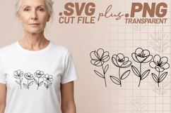 4x Floral SVG Daisy Lavender Rose Files Cricut PNG EPS Product Image 5