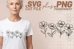 4x Floral SVG Daisy Lavender Rose Files Cricut PNG EPS Product Image 5