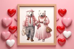 Valentines Day Bear Sublimation Clipart, Valentines Day PNG Product Image 4