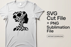 4x Cancer Awareness Floral Woman Ribbon SVG Cut Files Product Image 2