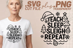 4x Christmas Teacher Funny SVG Cut Files Holiday Design Product Image 2