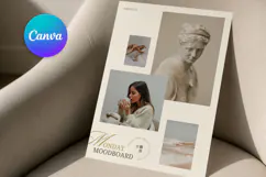 Elegant Neutral Moodboard Photo Collage Template Product Image 1