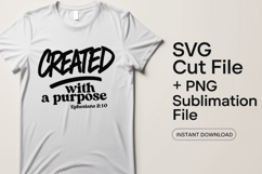 4x Christian Created Purpose Thankful Fearless SVG Cut Files Product Image 2