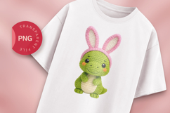 Easter Dino Crochet PNG Clipart Product Image 1
