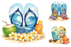 Beach Flip Flop Sublimation Bundle Product Image 1