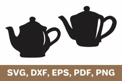 Teapot svg, teapot dxf, teapot png, Cricut, Silhouette Product Image 1