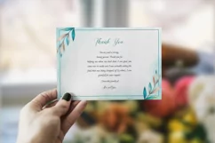 Floral Funeral Thank You Card, Ms Word & Photoshop Template Product Image 1