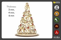 Laser Cut Christmas Tree SVG, Christmas Tree Laser Cut SVG Product Image 1