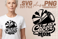 4x Cheer Mom Cheer Aunt Megaphone Stars SVG Cut Files Shirts Product Image 2