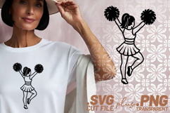4x Cheer Mom Cheerleader Pom Poms Stars SVG Cut Files Shirts Product Image 2