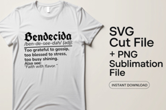4x Bendecida Amorosa Sabrosa Poderosa Definition SVG Shirt Product Image 2