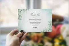 Floral Funeral Thank You Card. Ms Word and Photoshop Product Image 1