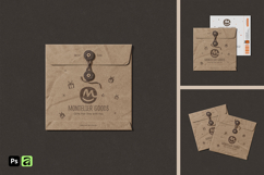 Square Kraft String-Tie Envelope Mockup Product Image 1