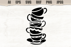 Stencil Stacked Teacup Product Image 1
