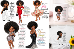 Glam Black Girl Inspirational PNG Bundle Product Image 1