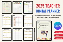 2025 Digital Teacher Planner Canva Product Image 1