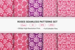 Roses Seamless Patterns Set Product Image 1