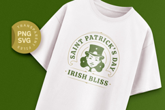 St. Patrick's Day Retro Woman SVG Product Image 1