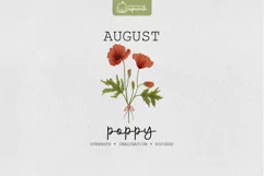Birth Month August Flower Watercolor Clipart Sublimation Product Image 1