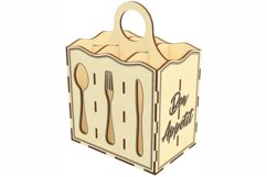 Cutlery Box - laser cut file, SVG DXF plan for laser machine Product Image 1