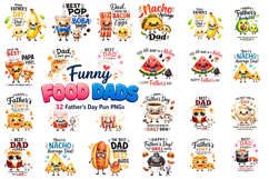 Funny Father's Day Food Pun Sublimation PNG Product Image 1