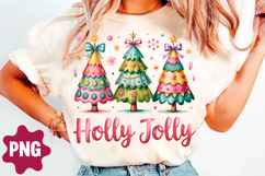 Colorful Holly Jolly Png, Christmas Tree Product Image 2