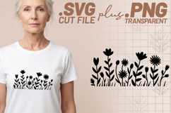 4x Wildflower SVG Meadow Border Files Cricut PNG EPS Product Image 5