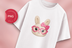 Knitted Easter Bunny with Glasses PNG Product Image 1