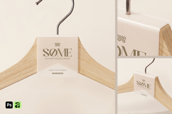 Transparent Clothing Hanger Tag Mockup Product Image 1
