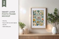 Modern Photo Frame Mockup with Plants Product Image 1