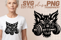 4x Fitness Sweating Out All My Demons Skull SVG Cut Files Product Image 2